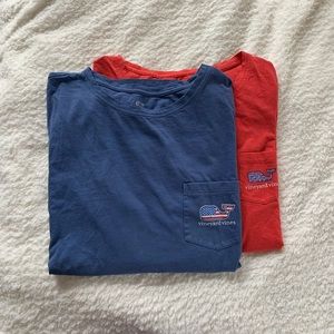 2 USA vineyard vines t shirts